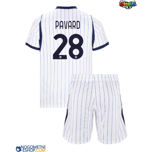 Otroški Nogometni dresi Inter Milan Benjamin Pavard #28 Gostujoči 2026-27 Kratek Rokav (+ Kratke hlače)